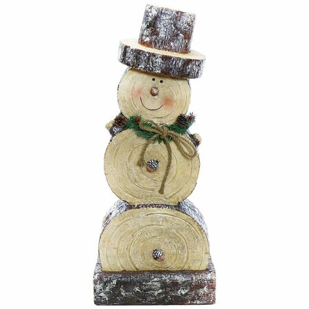 FROMTHEHEART Corp  Wooden Snowman Statue FR949517